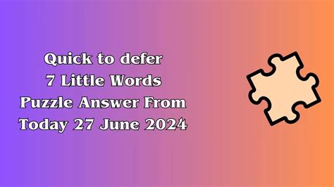 defer crossword clue|defer crossword puzzle.